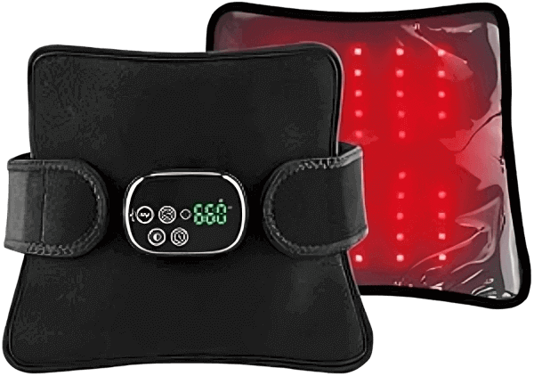 EaseWell™ Standard Bundle featuring a heating pad with display and LED lights for pain relief and relaxation.