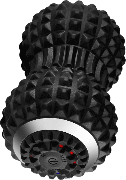 EaseWell™ Standard Bundle - black dual massage roller with temperature control and textured grip for muscle relief.